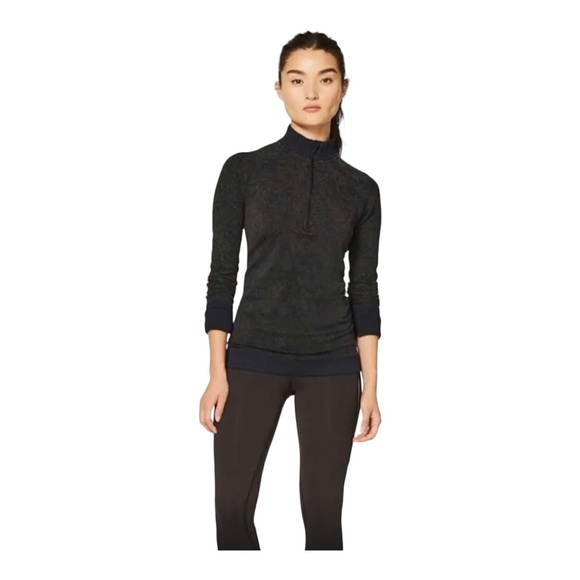 Lululemon Rest Less 1/2 Zip Pullover in Black Armory size 8? - Picture 1 of 14